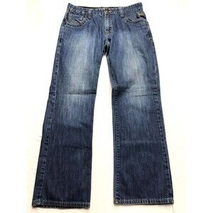 BLUE GURU Jeans Men 36/34 (34x32 actual) Blue Wide Leg Denim Flap Pocket